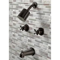 Kingston Brass Millennium Two-Handle Tub and Shower Faucet
