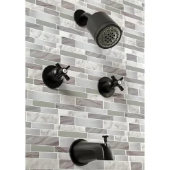 Kingston Brass Millennium Two-Handle Tub and Shower Faucet