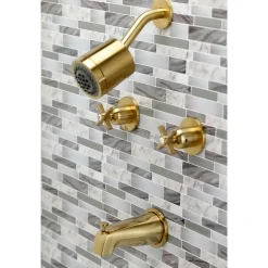 Kingston Brass Millennium Two-Handle Tub and Shower Faucet