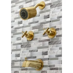 Kingston Brass Millennium Two-Handle Tub and Shower Faucet