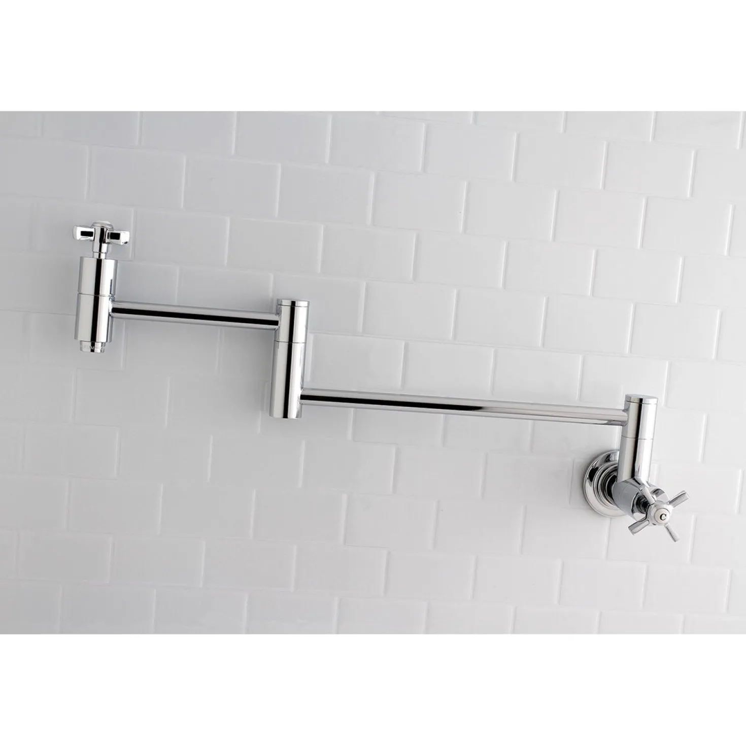 Kingston Brass Millennium Wall Mount Pot Filler Kitchen Faucet