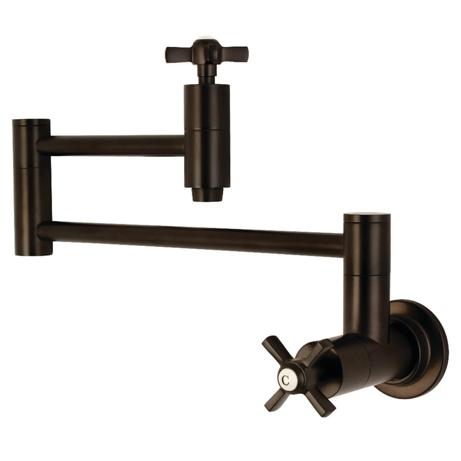 Kingston Brass Millennium Wall Mount Pot Filler Kitchen Faucet