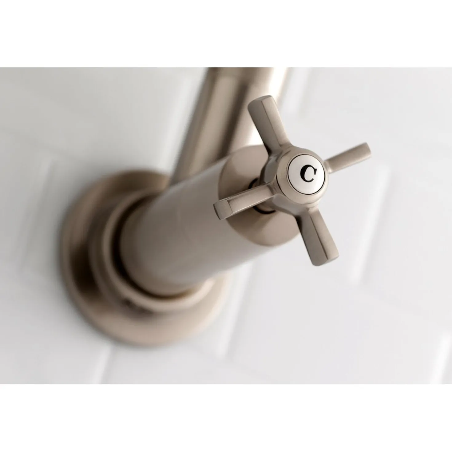 Kingston Brass Millennium Wall Mount Pot Filler Kitchen Faucet