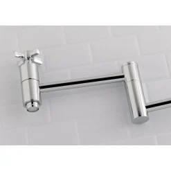 Kingston Brass Millennium Wall Mount Pot Filler Kitchen Faucet