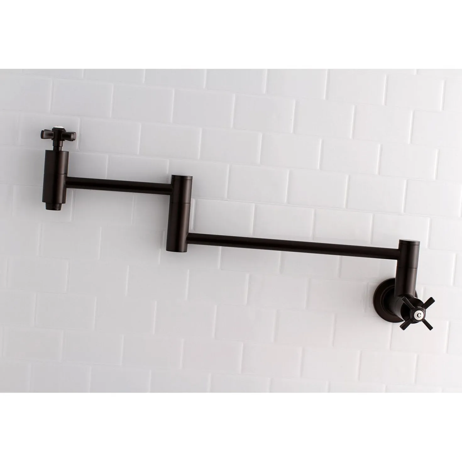 Kingston Brass Millennium Wall Mount Pot Filler Kitchen Faucet