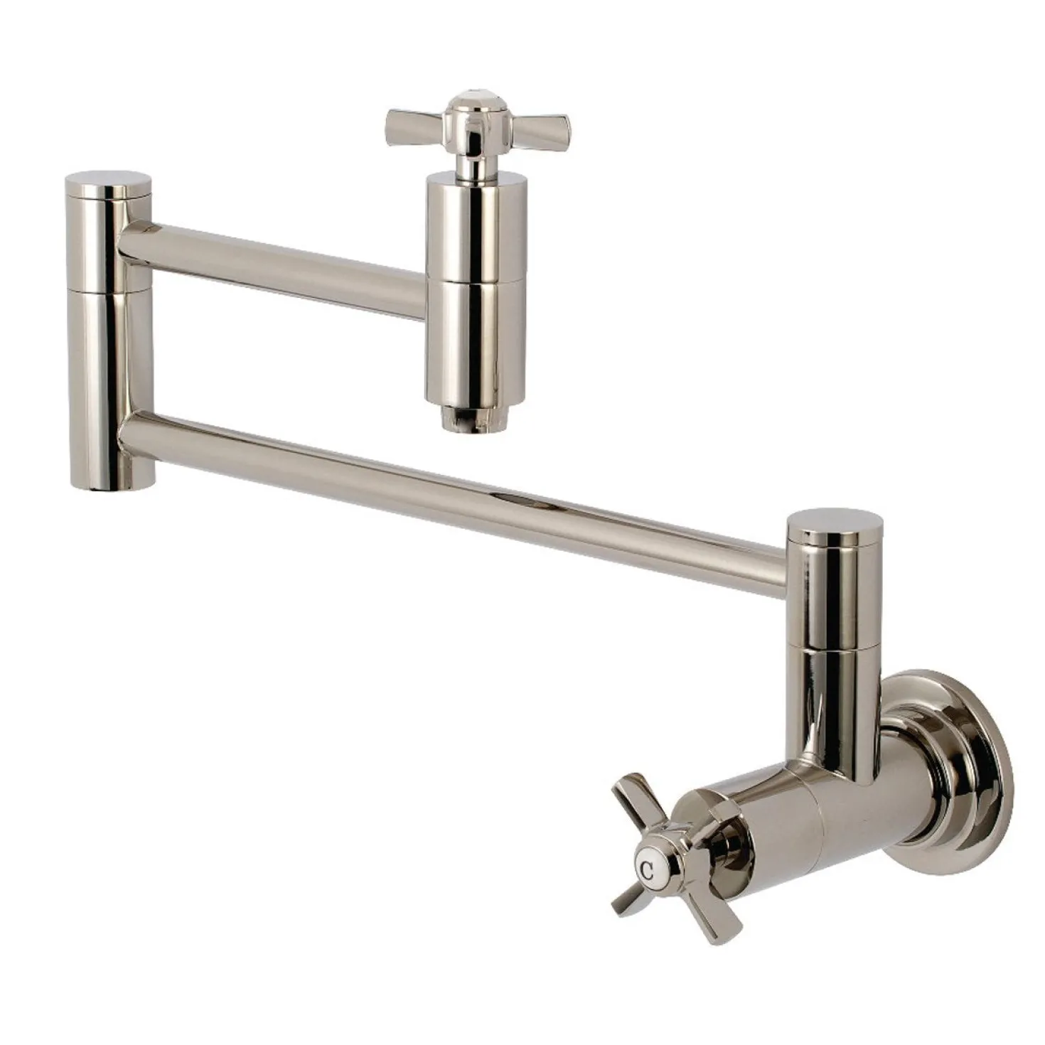 Kingston Brass Millennium Wall Mount Pot Filler Kitchen Faucet