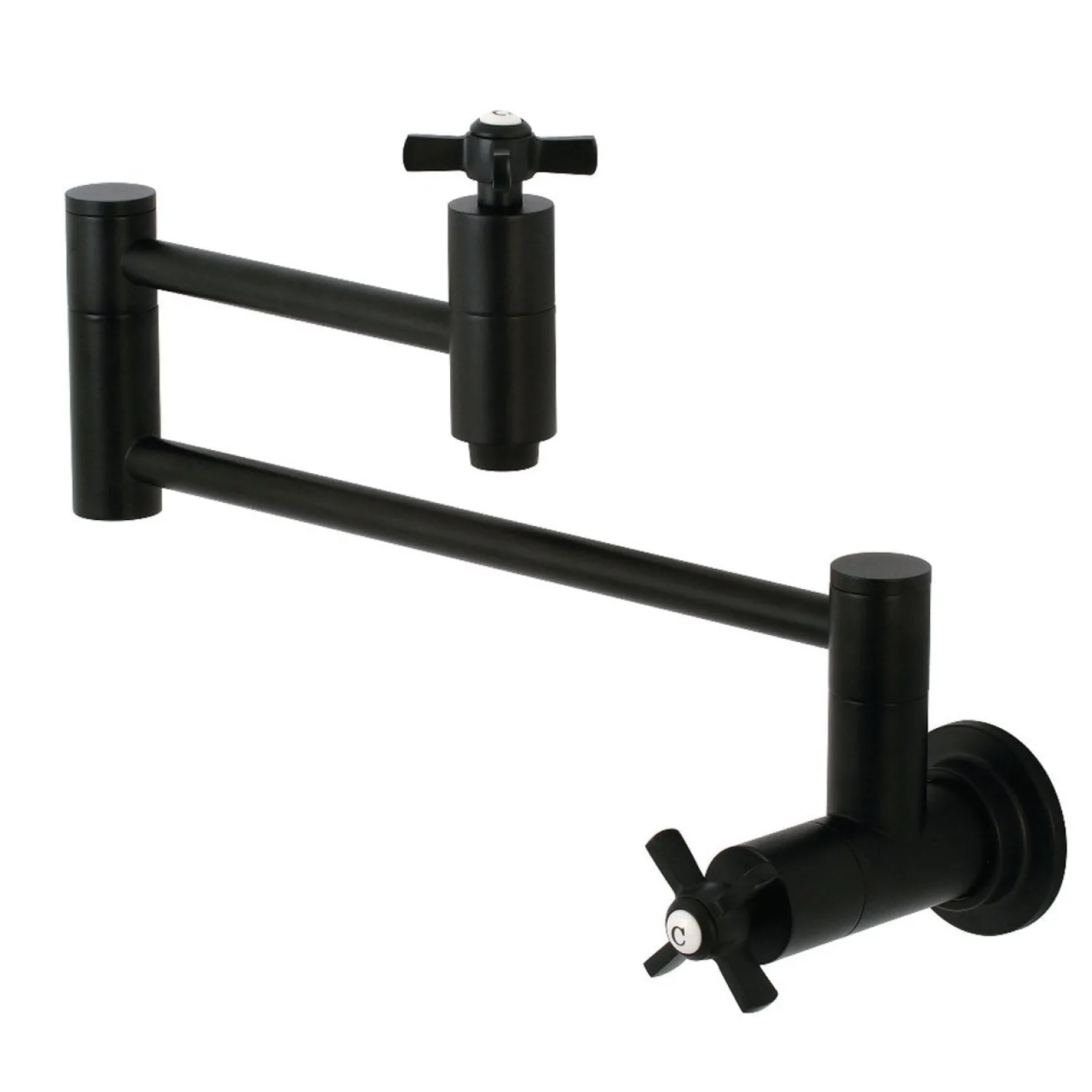 Kingston Brass Millennium Wall Mount Pot Filler Kitchen Faucet