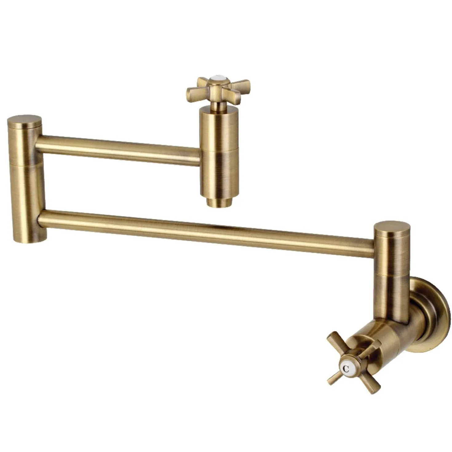Kingston Brass Millennium Wall Mount Pot Filler Kitchen Faucet