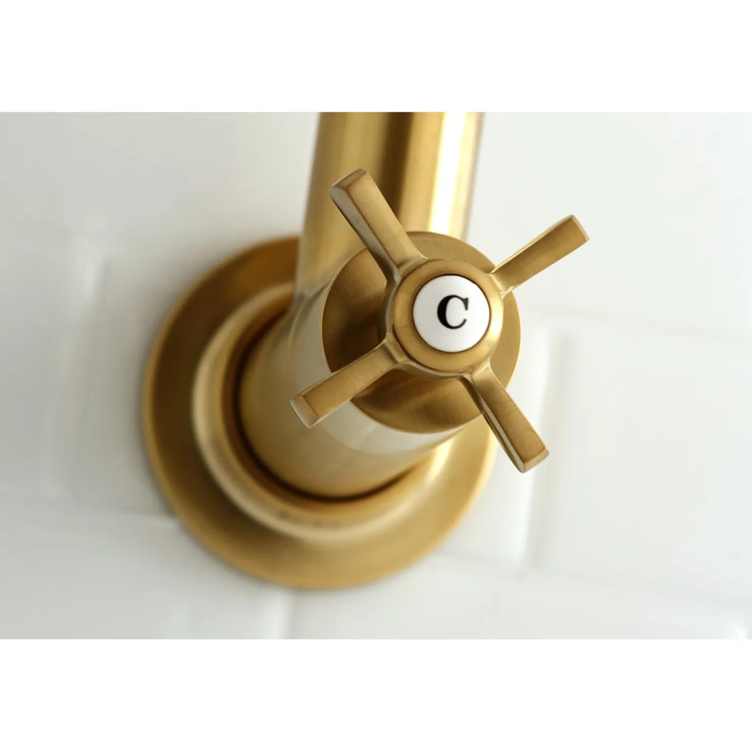 Kingston Brass Millennium Wall Mount Pot Filler Kitchen Faucet