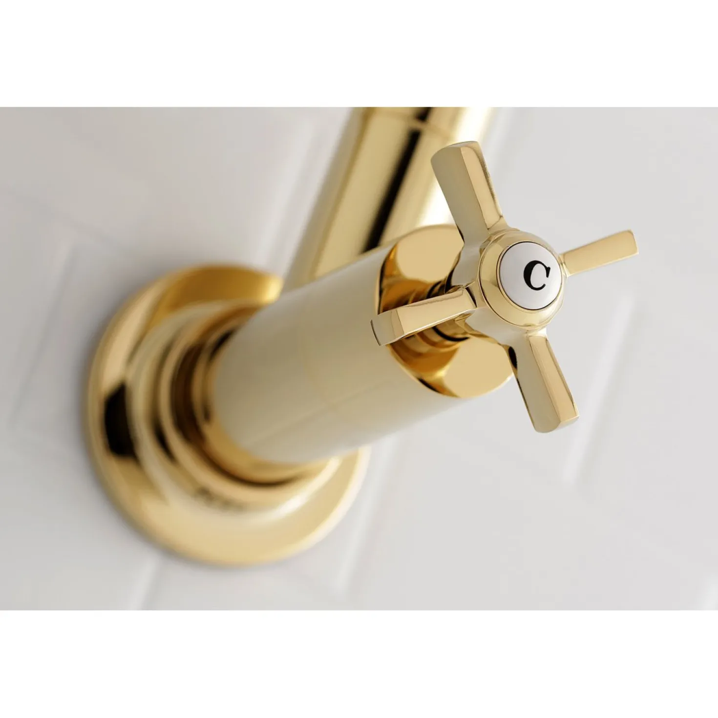 Kingston Brass Millennium Wall Mount Pot Filler Kitchen Faucet