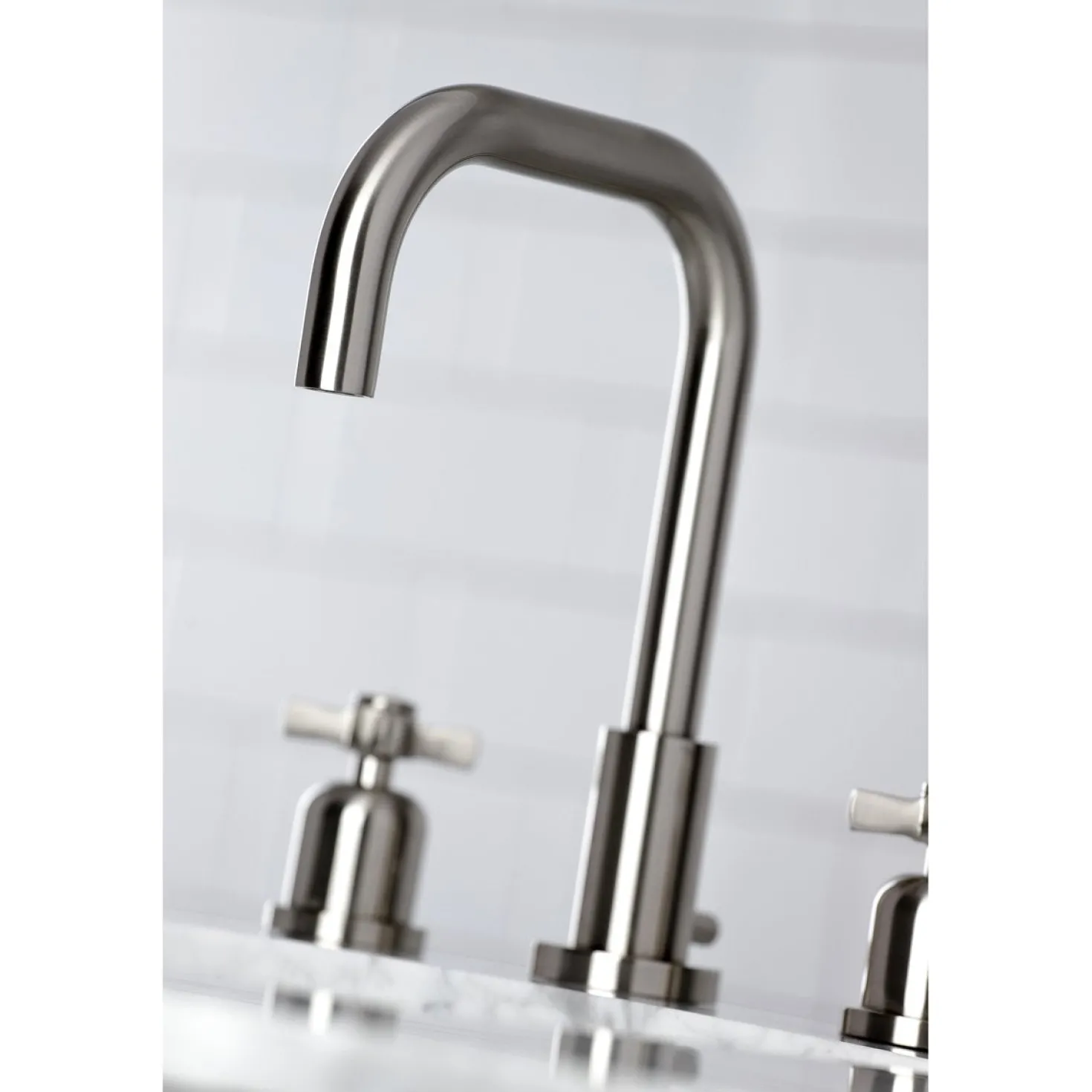 Kingston Brass Millennium Widespread Bathroom Faucet with Brass Pop-Up