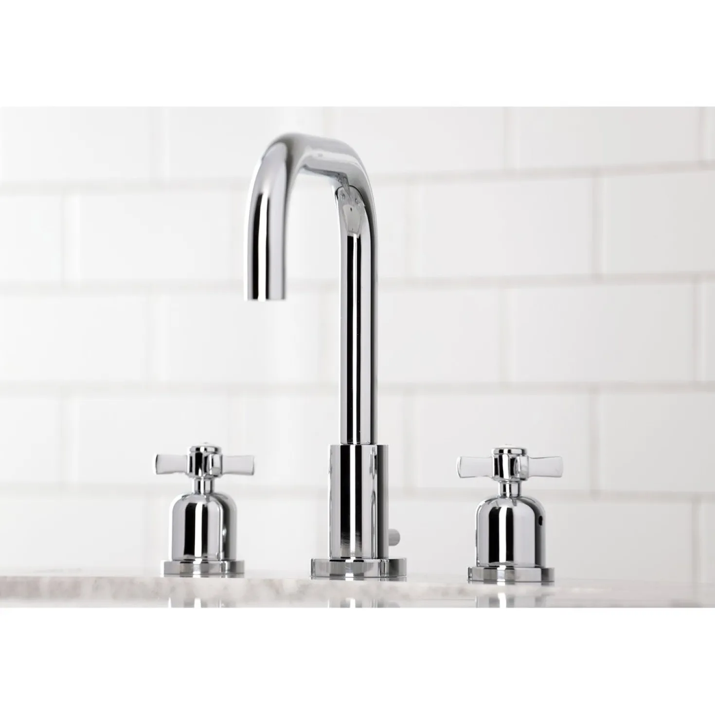 Kingston Brass Millennium Widespread Bathroom Faucet with Brass Pop-Up