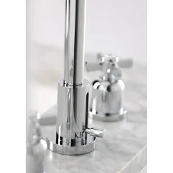 Kingston Brass Millennium Widespread Bathroom Faucet with Brass Pop-Up