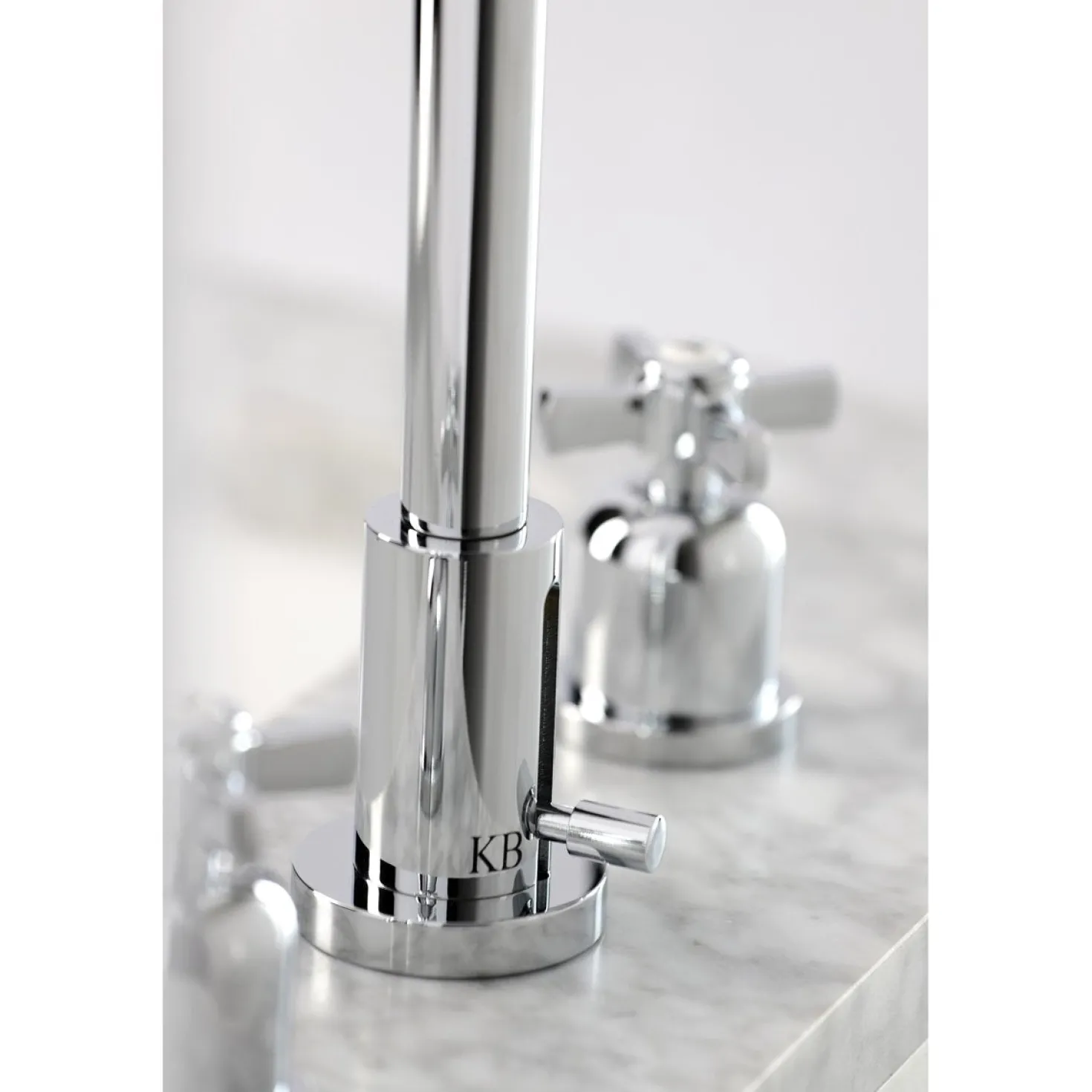 Kingston Brass Millennium Widespread Bathroom Faucet with Brass Pop-Up