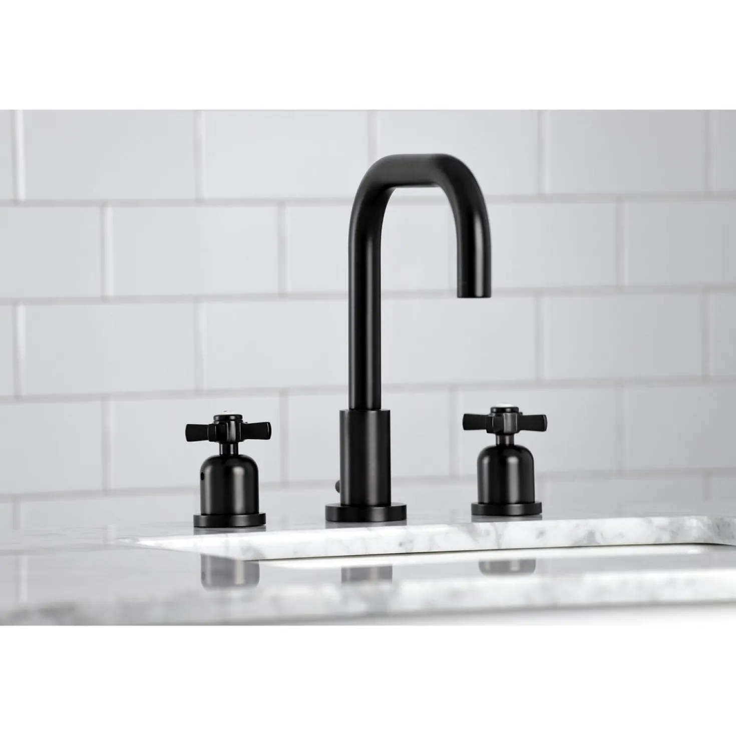 Kingston Brass Millennium Widespread Bathroom Faucet with Brass Pop-Up