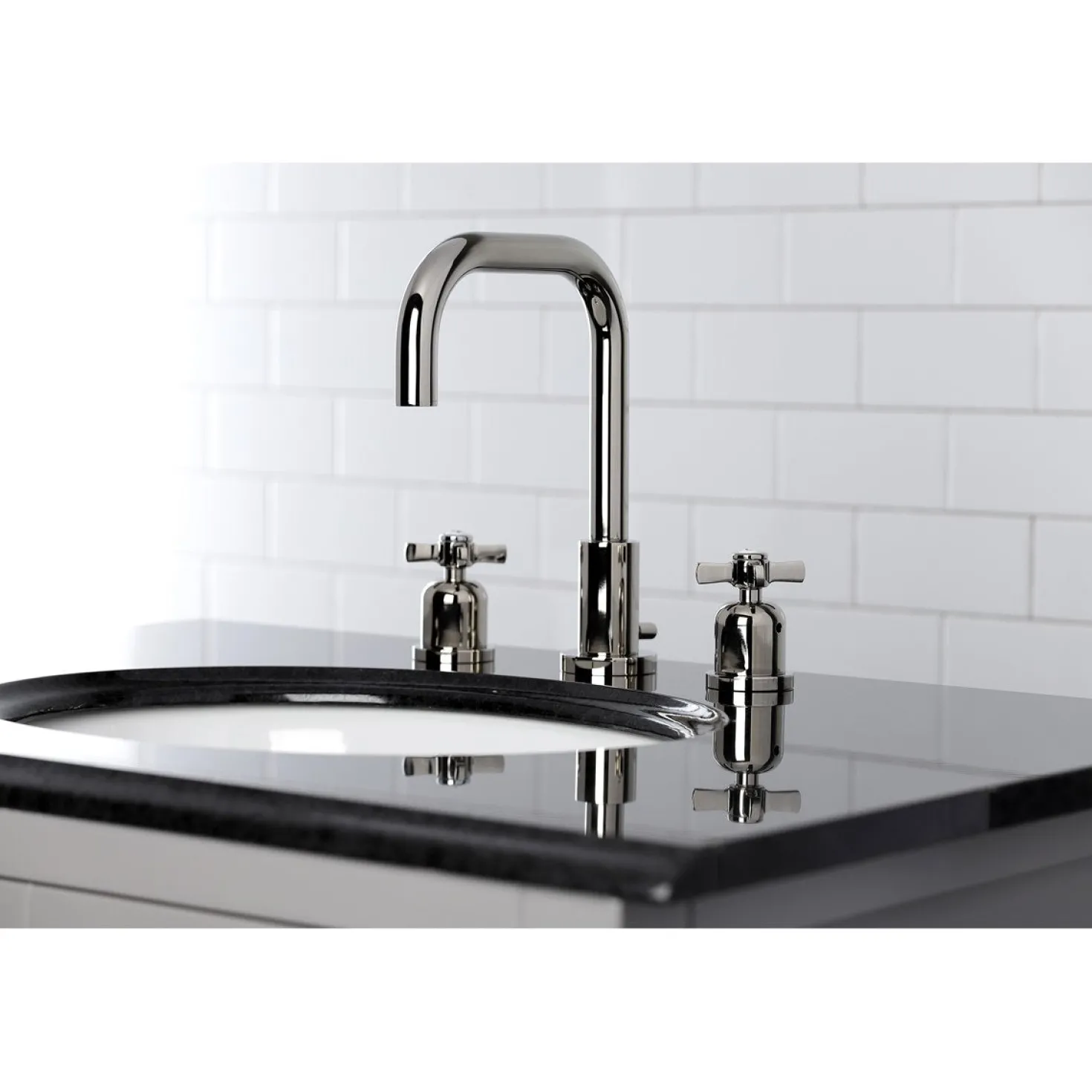 Kingston Brass Millennium Widespread Bathroom Faucet with Brass Pop-Up