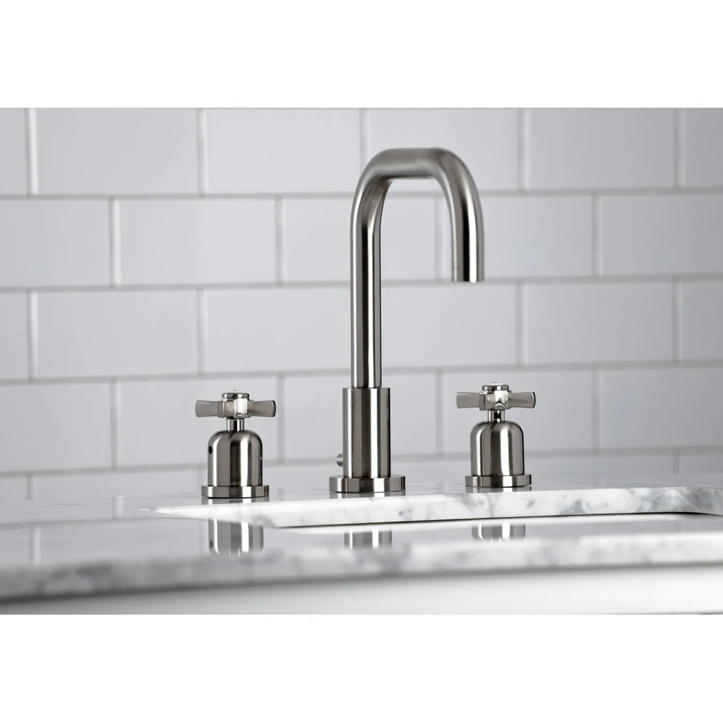 Kingston Brass Millennium Widespread Bathroom Faucet with Brass Pop-Up