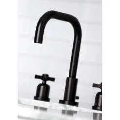 Kingston Brass Millennium Widespread Bathroom Faucet with Brass Pop-Up