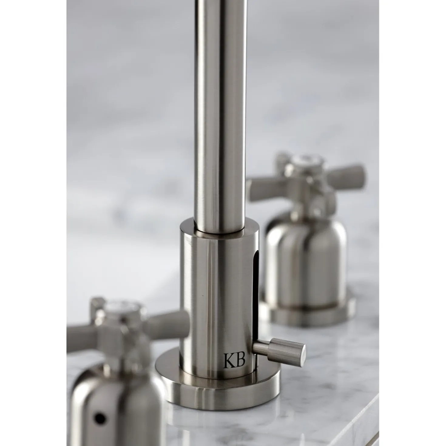 Kingston Brass Millennium Widespread Bathroom Faucet with Brass Pop-Up
