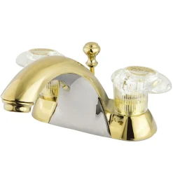 Kingston Brass Naples 4" Centerset Lavatory Faucet with Retail Pop-up and Two Handle