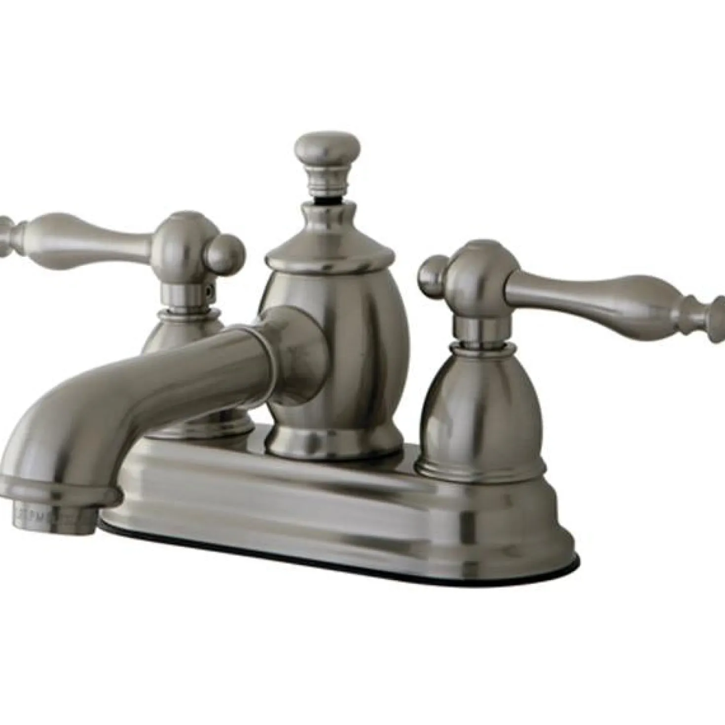 Kingston Brass Naples 4" Centerset Lavatory Faucet with Heritage Spout and Metal Lever Handle