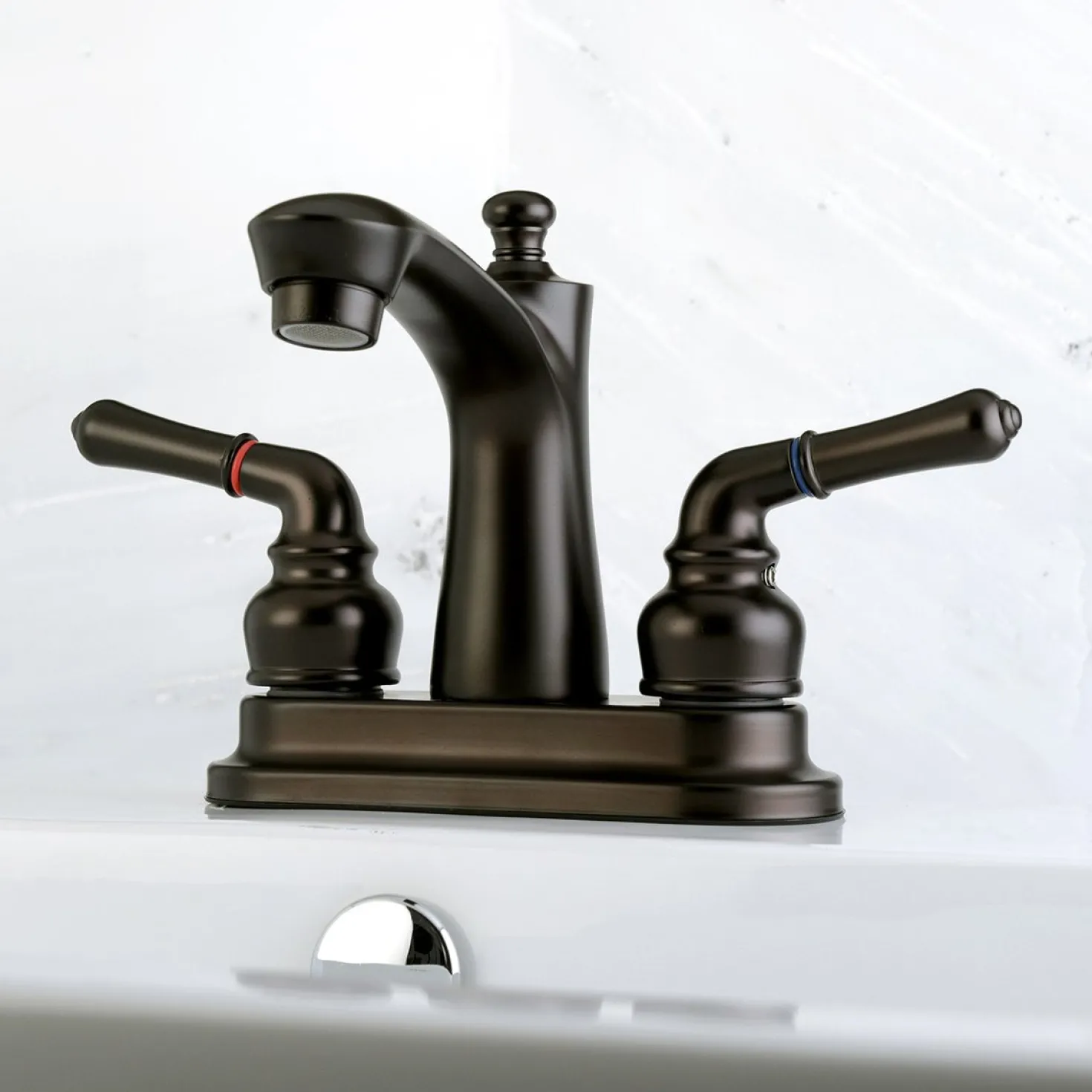 Kingston Brass Naples 4" Centerset Bathroom Faucet
