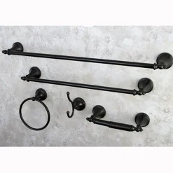 Kingston Brass Naples Collection 5-Piece Towel Bar Bath Hardware Set
