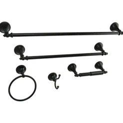 Kingston Brass Naples Collection 5-Piece Towel Bar Bath Hardware Set