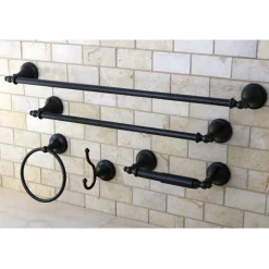 Kingston Brass Naples Collection 5-Piece Towel Bar Bath Hardware Set
