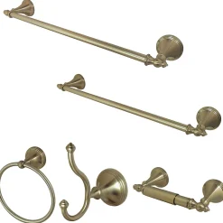 Kingston Brass Naples Collection 5-Piece Towel Bar Bath Hardware Set