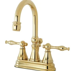 Kingston Brass Naples Deck Mount 4" Centerset Bathroom Faucet