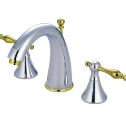 Kingston Brass Naples 3-Hole 8-Inch Widespread Bathroom Faucet