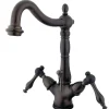 Kingston Brass Naples 4-Inch Centerset Deck Mount Bathroom Faucet