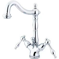 Kingston Brass Naples 4-Inch Centerset Deck Mount Bathroom Faucet