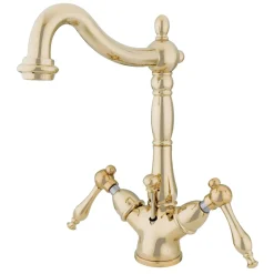 Kingston Brass Naples 4-Inch Centerset Deck Mount Bathroom Faucet