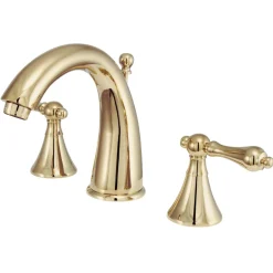 Kingston Brass Naples 8-Inch Widespread Bathroom Faucet with Brass Pop-Up