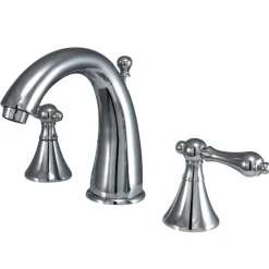 Kingston Brass Naples 8-Inch Widespread Bathroom Faucet with Brass Pop-Up