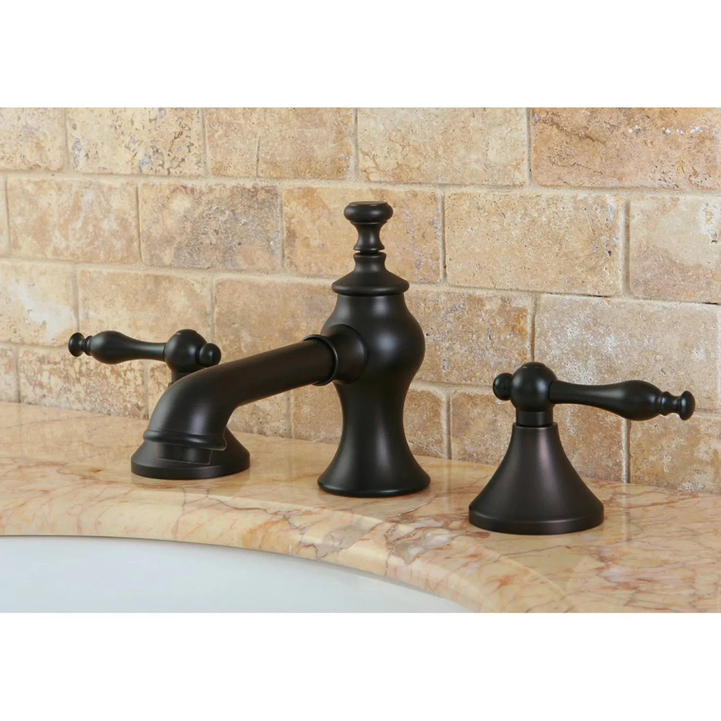 Kingston Brass Naples 8-Inch Widespread Bathroom Faucet