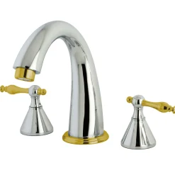 Kingston Brass Naples Roman Tub Filler with Metal Lever Handle