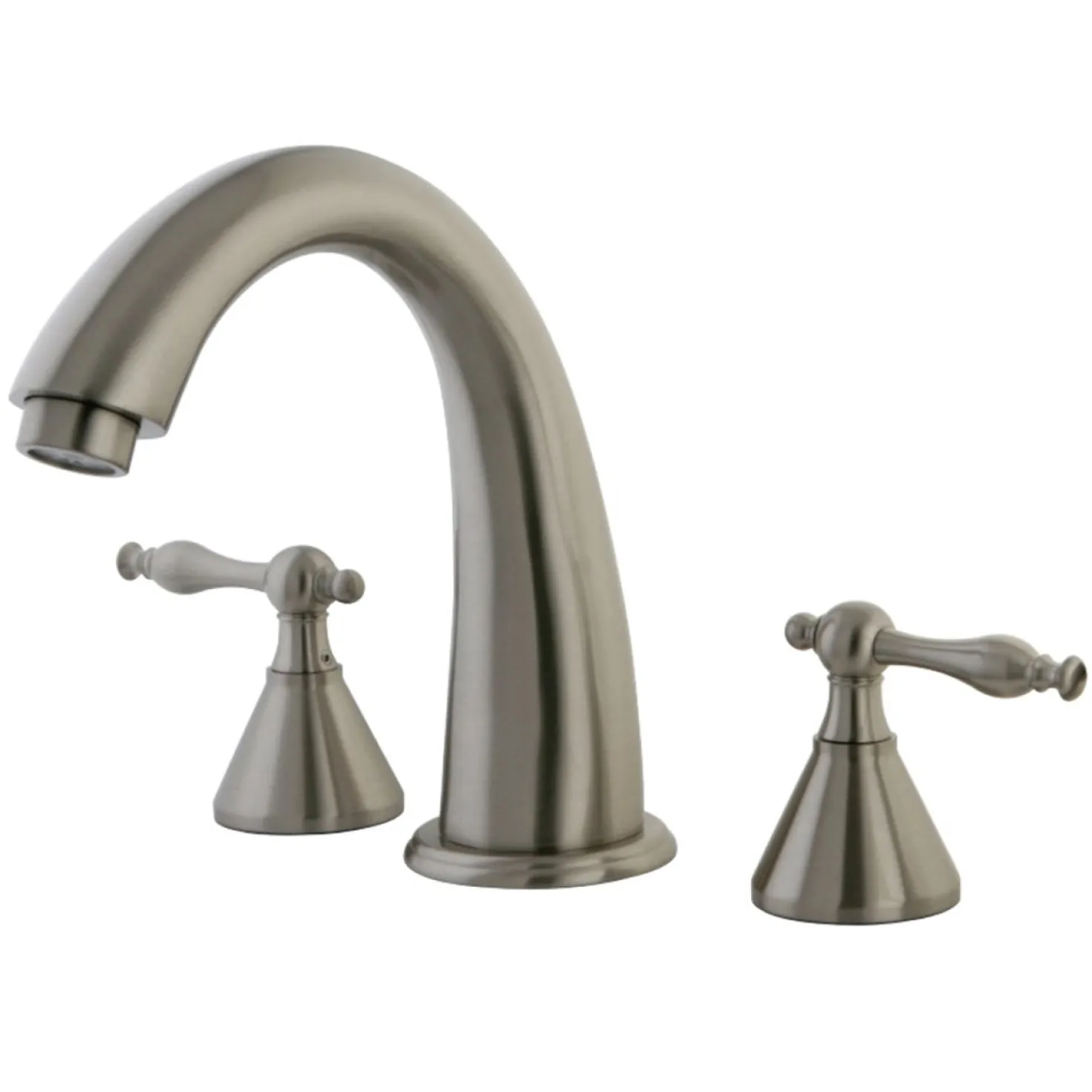 Kingston Brass Naples Roman Tub Filler with Metal Lever Handle