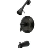 Kingston Brass Naples Single Handle Tub and Shower Faucet in Oil Rubbed Bronze