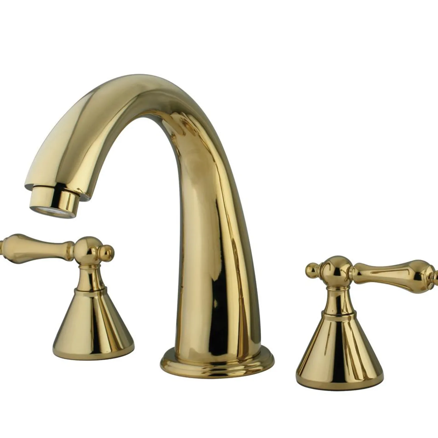 Kingston Brass Naples Solid Brass Roman Tub Filler with Two Handle