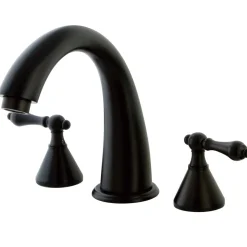 Kingston Brass Naples Solid Brass Roman Tub Filler with Two Handle