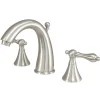 Kingston Brass Naples Three Hole Two Handle 8" to 16" Widespread Lavatory Faucet with Brass Pop-up