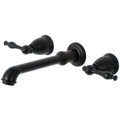 Kingston Brass Naples Two-Handle Wall Mount Bathroom Faucet