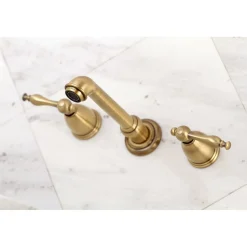 Kingston Brass Naples Two-Handle Wall Mount Bathroom Faucet