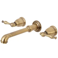 Kingston Brass Naples Two-Handle Wall Mount Bathroom Faucet