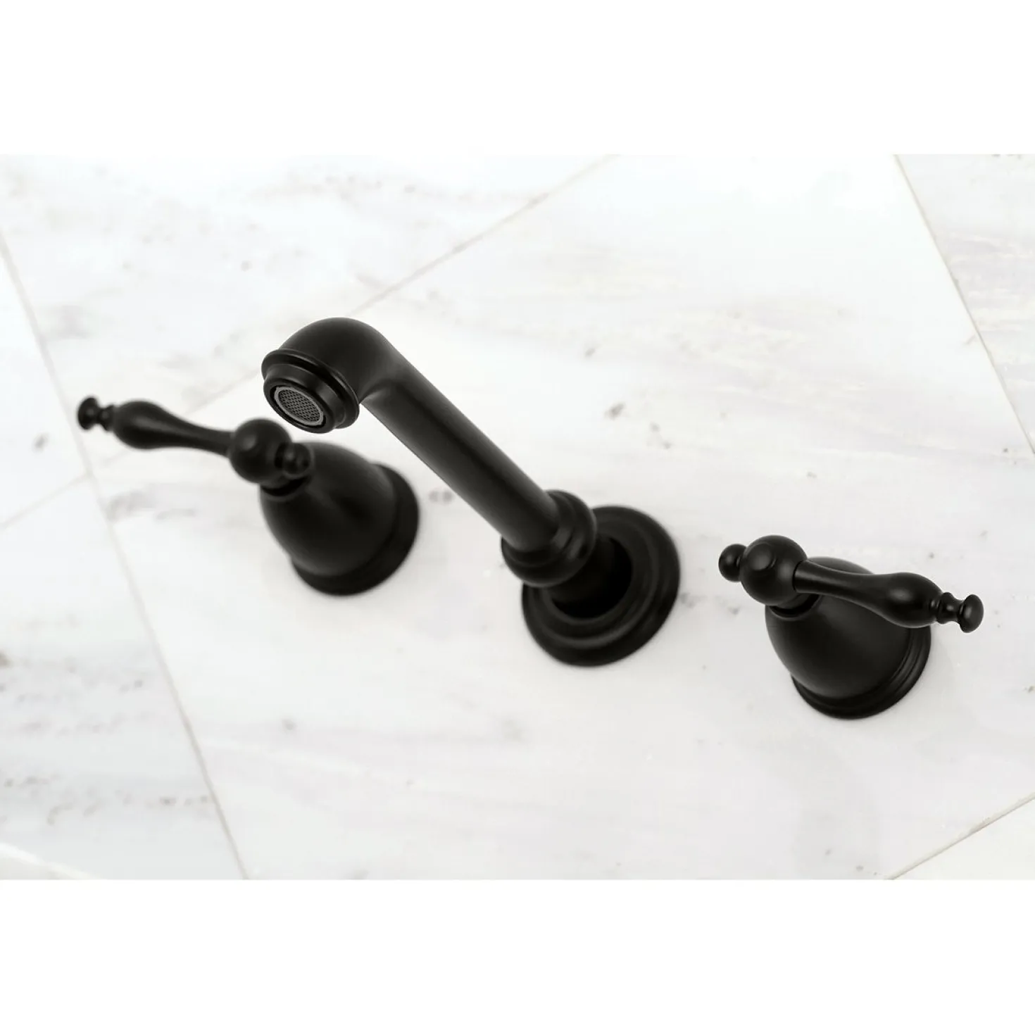 Kingston Brass Naples Two-Handle Wall Mount Bathroom Faucet