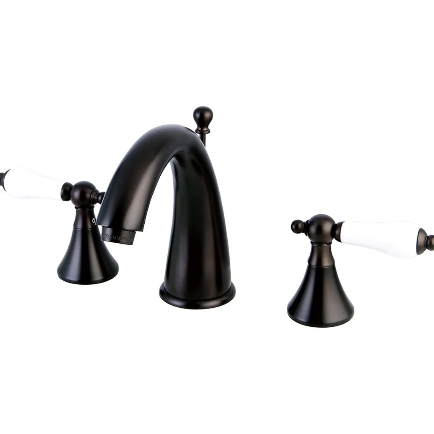 Kingston Brass Naples Two Handle Three Hole 8" to 16" Widespread Lavatory Faucet with Brass Pop-up