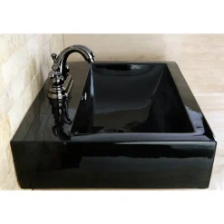 Kingston Brass NB5610AL Water Onyx 4 inch Centerset Lavatory Faucet with ABS/Brass Pop up Drain in Black Nickel